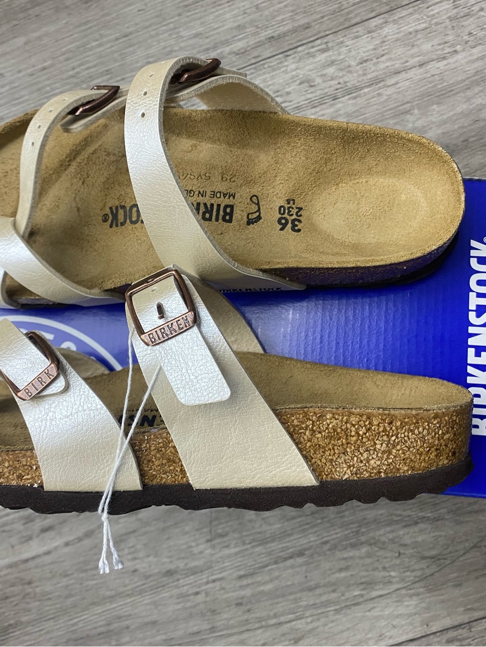 Birkenstock Mayari Graceful Pearl White Sandals  regular fit Lightweight Comfort - Picture 3 of 8